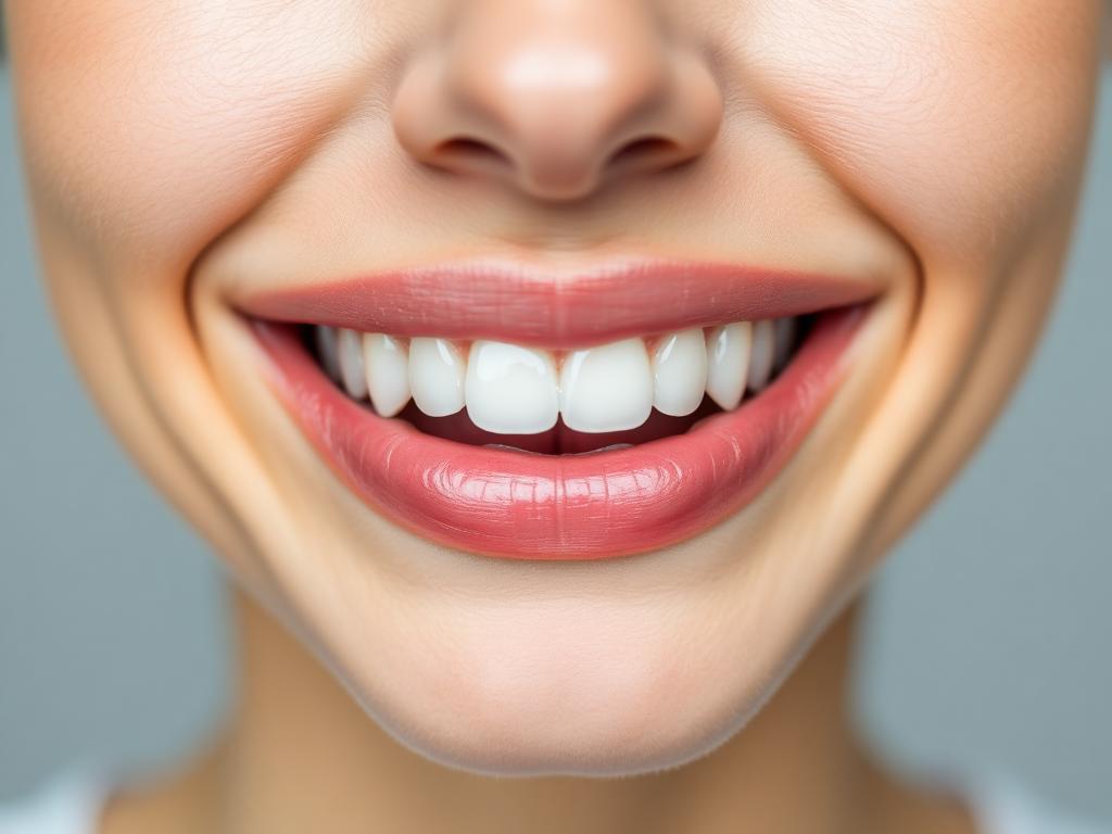 Front-teeth gaps closed with clear aligners — after treatment