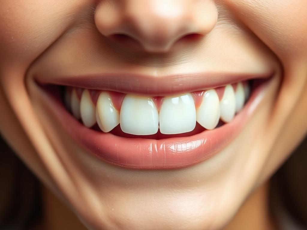 Protruded upper teeth and deep bite corrected — after treatment